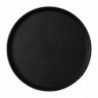 Non-slip Black Round Tray Ø 310mm - Roltex - Fourniresto