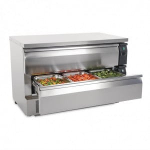 Zócalo Doble Refrigerado 2 Cajones Serie U 6x GN 1/1 - Polar - Fourniresto