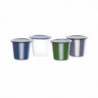 Tazas de Acero Esmaltado Azul y Negro 350ml - Juego de 6 - Olympia - Fourniresto