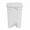 Cubo de basura de cocina con pedal blanco 45L - Jantex - Fourniresto