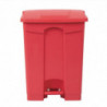 Cubo de basura de cocina con pedal rojo 65L - Jantex - Fourniresto