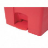 Cubo de basura de cocina con pedal rojo 65L - Jantex - Fourniresto