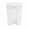 Cubo de basura de cocina con pedal blanco 65L - Jantex - Fourniresto