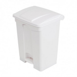 Cubo de basura de cocina con pedal blanco 65L - Jantex - Fourniresto