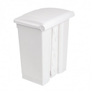 Cubo de basura de cocina con pedal blanco 65L - Jantex - Fourniresto