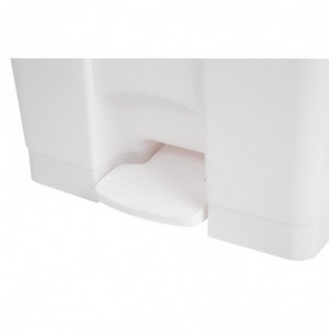 Cubo de basura de cocina con pedal blanco 65L - Jantex - Fourniresto