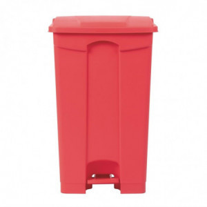 Cubo de basura de cocina con pedal rojo 87L - Jantex - Fourniresto