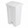 Cubo de basura de cocina con pedal blanco 87L - Jantex - Fourniresto