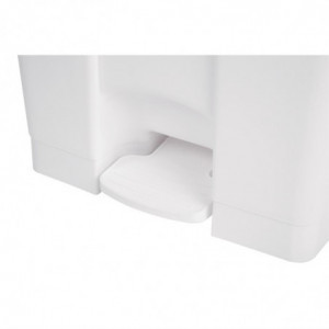 Cubo de basura de cocina con pedal blanco 87L - Jantex - Fourniresto