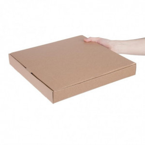 Cajas de pizza Kraft de 35 cm - Lote de 50 - Fiesta Green - Fourniresto