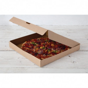 Cajas de pizza Kraft de 35 cm - Lote de 50 - Fiesta Green - Fourniresto