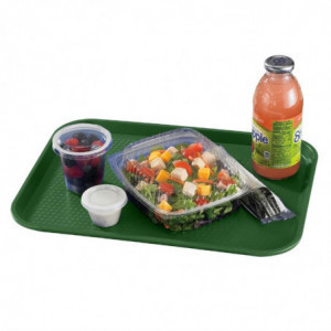 Bandejarectangular verde de polipropileno para comida rápida de 410 mm - Cambro - Fourniresto