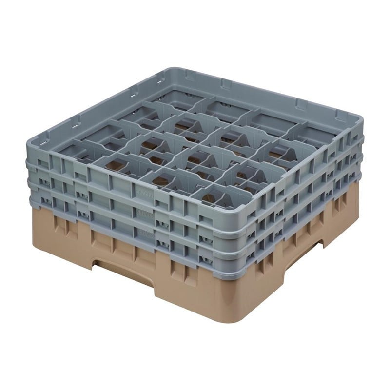 Casillero para Vasos 16 Compartimentos Camrack Beige Altura Máxima 174mm - Cambro - Fourniresto