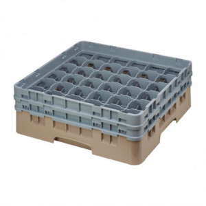 Glass Rack 36 Compartments Camrack Beige Max Height 215mm - Cambro - Fourniresto