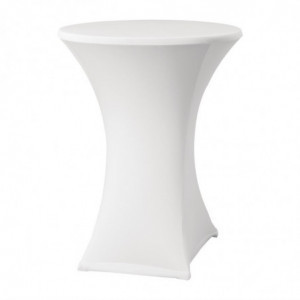 Funda de mesa extensible Samba blanca para mesa con patas cruzadas - FourniResto - Fourniresto