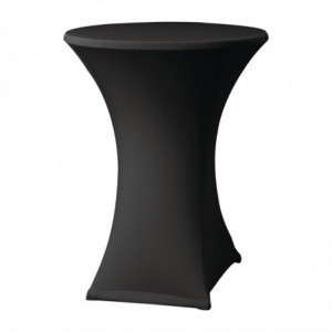 Funda de mesa extensible Samba negra para mesa con patas cruzadas - FourniResto - Fourniresto