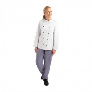 Chaqueta de cocina unisex Chicago de manga larga blanca talla L - Whites Chefs Clothing - Fourniresto