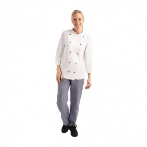 Chaqueta de cocina unisex Chicago de manga larga blanca talla L - Whites Chefs Clothing - Fourniresto