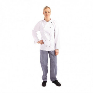 Chaqueta de cocina unisex Chicago de manga larga blanca talla M - Whites Chefs Clothing - Fourniresto