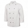 Chaqueta de cocina unisex Chicago de manga larga blanca talla XL - Ropa de chef Whites - Fourniresto