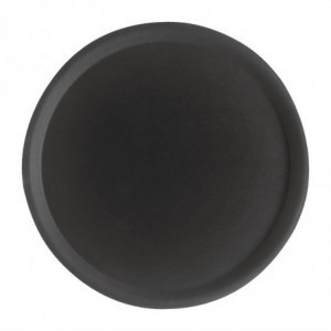 Round Non-Slip Fiberglass Service Tray Camtread Black Ø 355mm - Cambro - Fourniresto