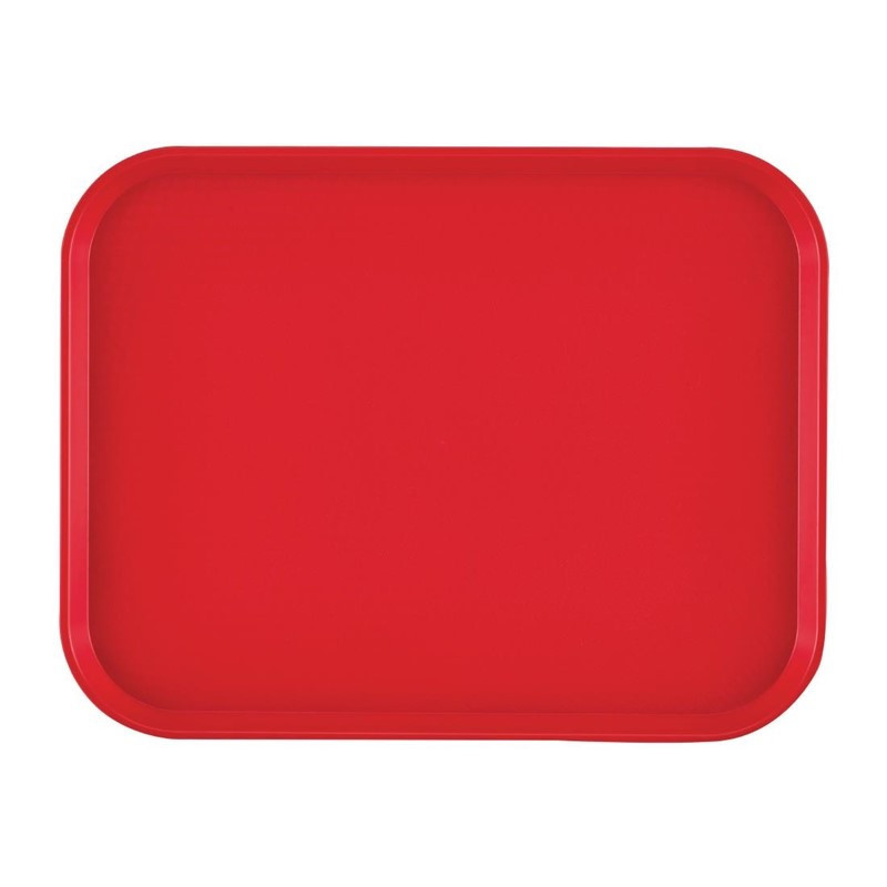 Plateau Rectangulaire en Polypropylène Fast Food Rouge 410mm - Cambro - Fourniresto