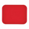 Rectangular Polypropylene Fast Food Tray Red 410mm - Cambro - Fourniresto