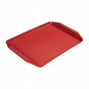 Bandejarectangular de polipropileno para comida rápida roja 410mm - Cambro - Fourniresto