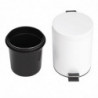 Cubo de basura con pedal blanco - 5L - Bolero