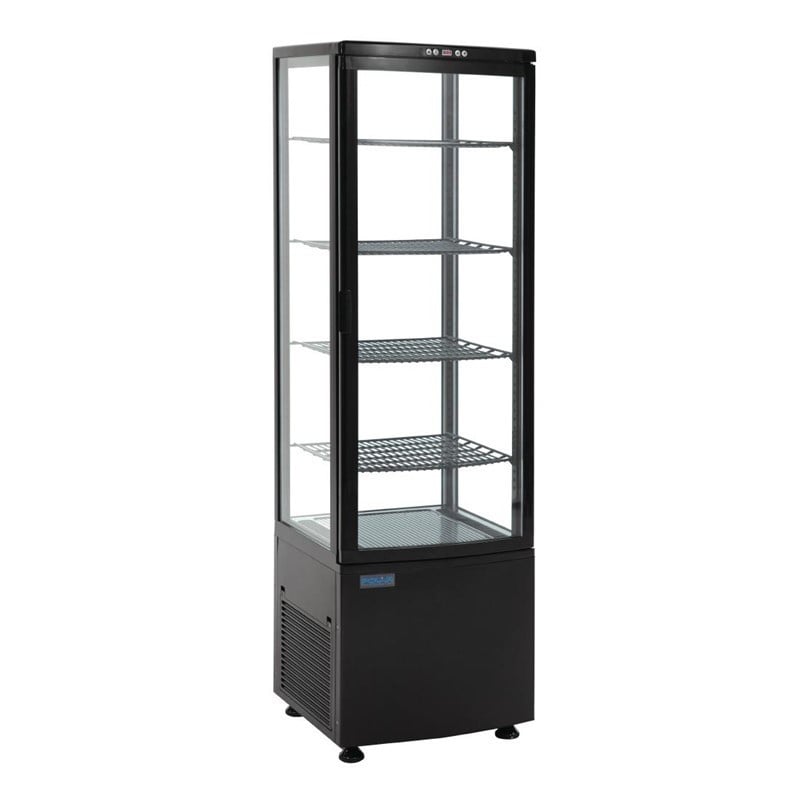 Vitrina refrigerada con puertas curvas - Negra 235 L - Polar - Fourniresto