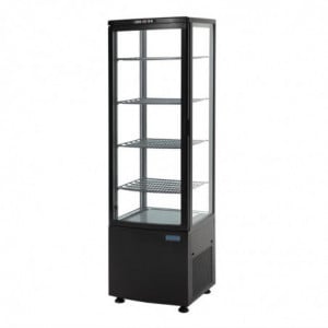 Vitrina refrigerada con puertas curvas - Negra 235 L - Polar - Fourniresto