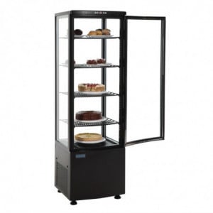 Vitrina refrigerada con puertas curvas - Negra 235 L - Polar - Fourniresto