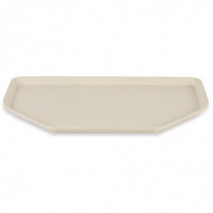 Plateau de Service en Polyester Trapèze 500x325mm Beige - Roltex - Fourniresto