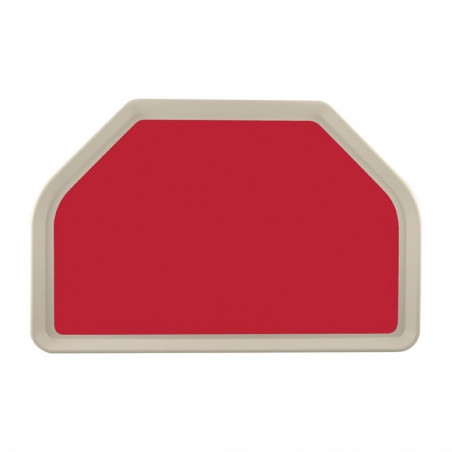 Bandejade servicio de poliéster trapezoidal GN 500x325mm Rojo - Roltex - Fourniresto