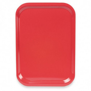 Bandejade servicio de poliéster trapezoidal GN 500x325mm Rojo - Roltex - Fourniresto