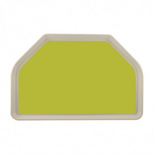 Bandejade servicio de poliéster trapezoidal GN 500x325mm verde - Roltex - Fourniresto