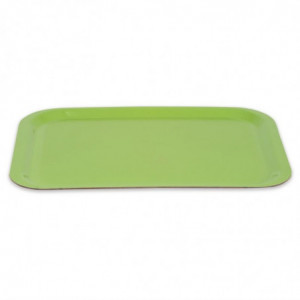 Bandejade servicio de poliéster trapezoidal GN 500x325mm verde - Roltex - Fourniresto