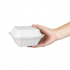 Cajas de hamburguesas compostables - Ø 153mm - Lote de 500 - Fiesta Green