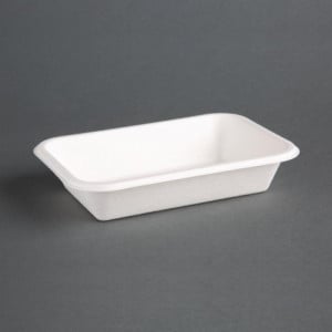 Compostable 180mm Bagasse Trays - Pack of 50 - Fiesta Green