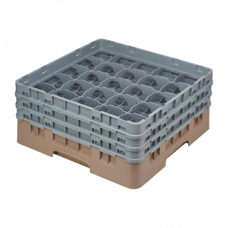 Casillero de vidrio 25 compartimentos Camrack beige - L 500 x P 500mm - Cambro