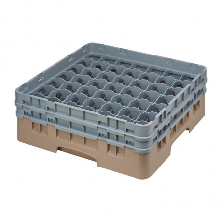 Casillero de cristales 49 compartimentos Camrack beige - L 500 x P 500mm - Cambro