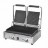 Grill de Contacto Doble Bistro Ranurado/Ranurado en Inox - Buffalo