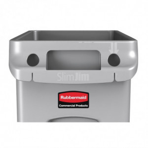 Contenedor Gris Slim Jim - 87L - Rubbermaid