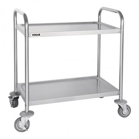 Petit Chariot De Débarrassage En Inox - 2 Niveaux - L 710 x P 405mm - Vogue