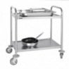 Petit Chariot De Débarrassage En Inox - 2 Niveaux - L 710 x P 405mm - Vogue
