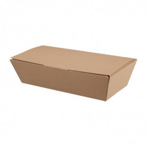 Cajas de alimentos Kraft compostables - L 250mm - Paquete de 150 - Colpac