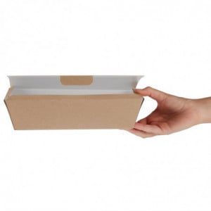 Cajas de alimentos Kraft compostables - L 250mm - Paquete de 150 - Colpac