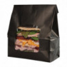 Bolsas de sándwich de papel reciclable negro con ventana - Lote de 250 - Colpac