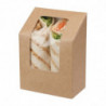 Cajas de tortilla Kraft compostables con ventana de acetato Zest - Paquete de 500 - Colpac