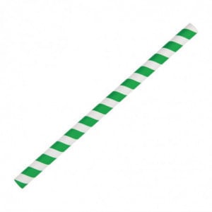 Pailles À Smoothie en Papier - Vertes - L 210mm - Lot de 250 - Fiesta Green